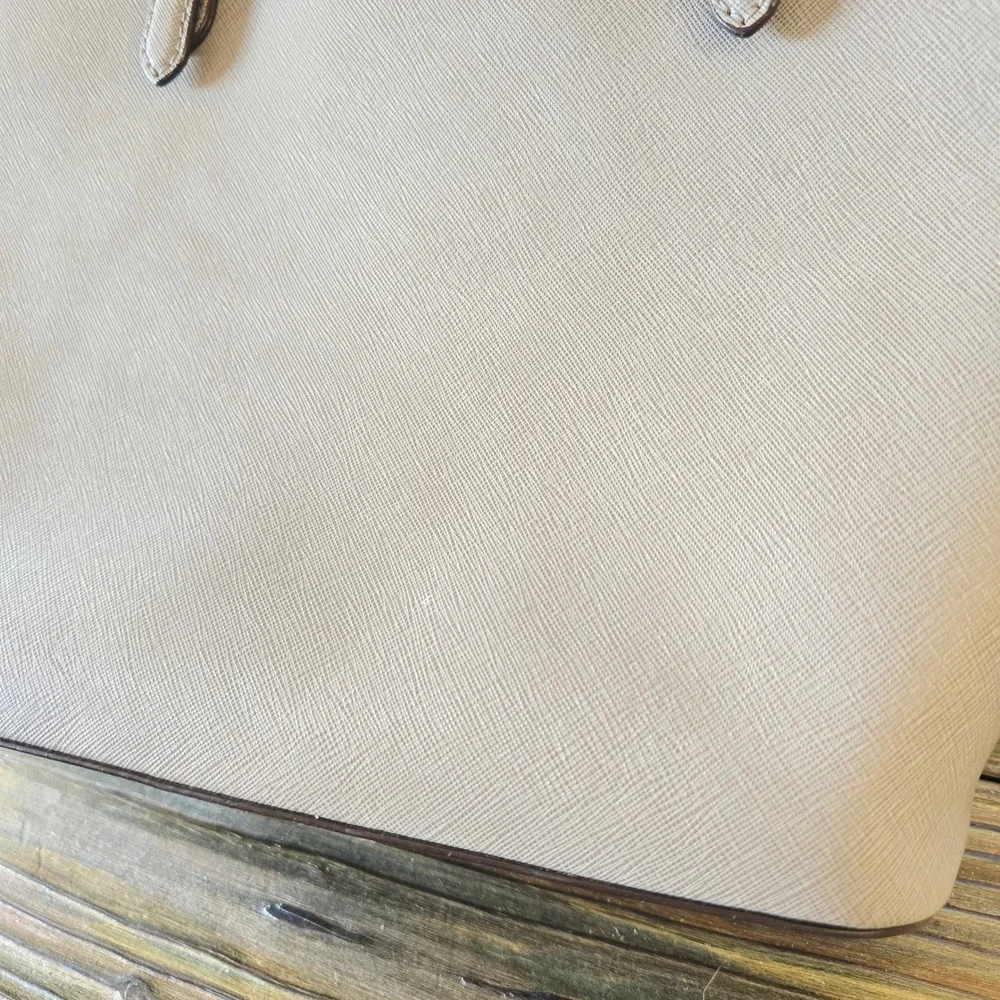 Michael Kors Jet Set‎ Grey Saffiano Leather Tote Bag Silver Hardware